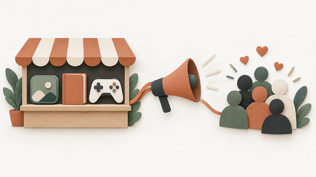 A maker shares apps, a book and a game with one connected audience.