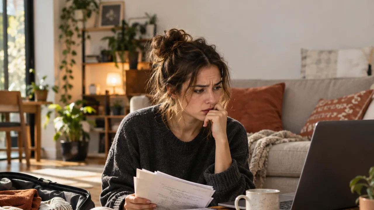 A developer sits on the living room floor with papers and a laptop, trying to remember where a project stood.
